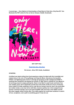 Unduh (Read) PDF Only Here, Only Now by Tom Newlands (1).pdf secara gratis