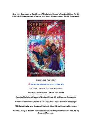 Unduh (DOWNLOAD) (PDF) Stellarlune (Keeper of the Lost Cities, #9) by Shannon Messenger secara gratis